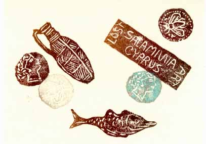 artifacts from Salaminia, Cyprus