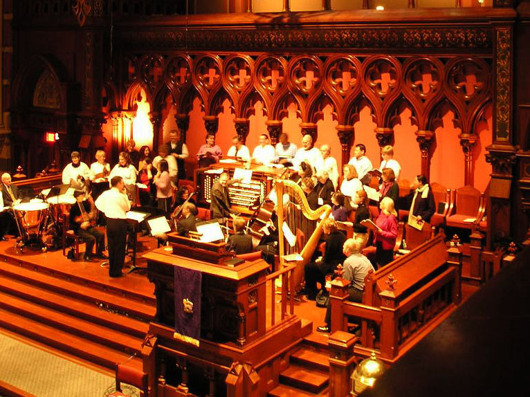 Organ console, Chancel, Choir & Doges Palace Screen (photo by Evan H. Shu)